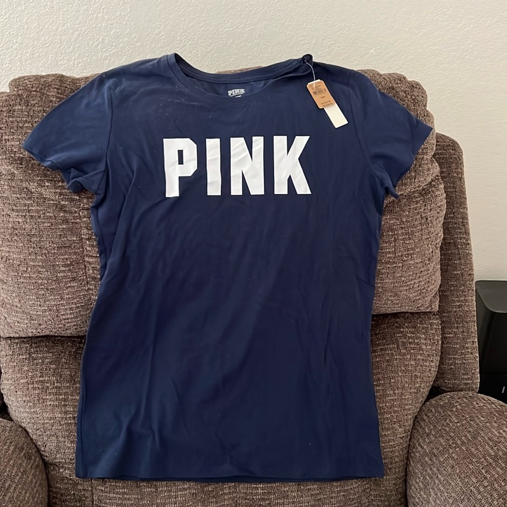 PINK shirt, size M, navy, new with tags.